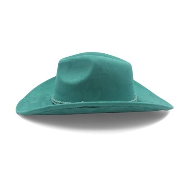 Suede Western Cowboy Hat Wide Brim Classic Fedora Unisex One Size Fits All main image 8